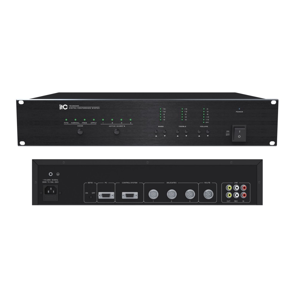 TS-0604 Series TS-0604M Digital Conference System Controller