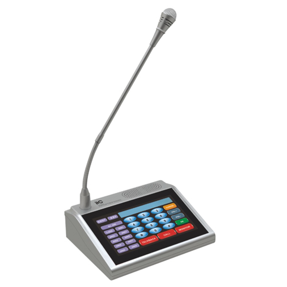 T-6702A Desktop Paging Microphone with 7 inch Touch Screen