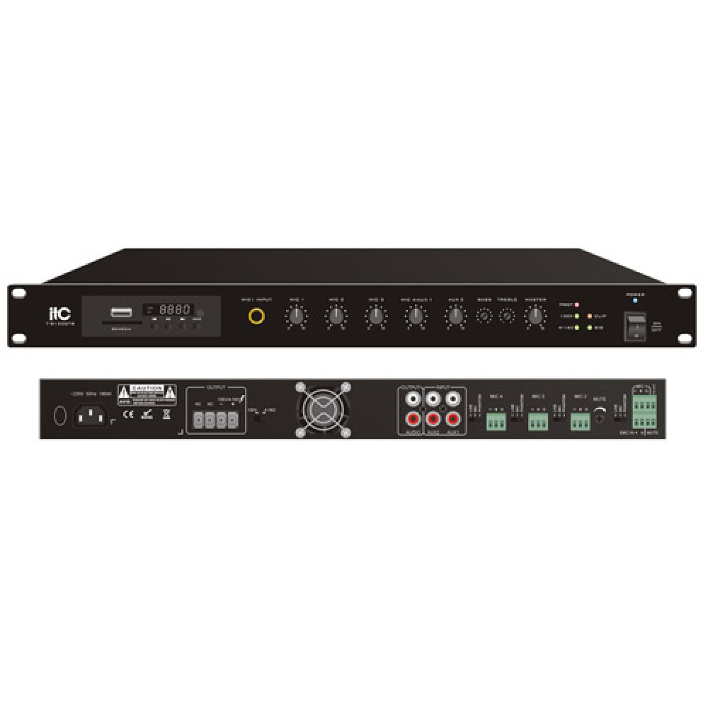 T-B120DTB / T-B240DTB / T-B350DTB / T-B500DTB Digital Mixer Amplifier with MP3/Tuner/Bluetooth (Phoenix Mic Input)