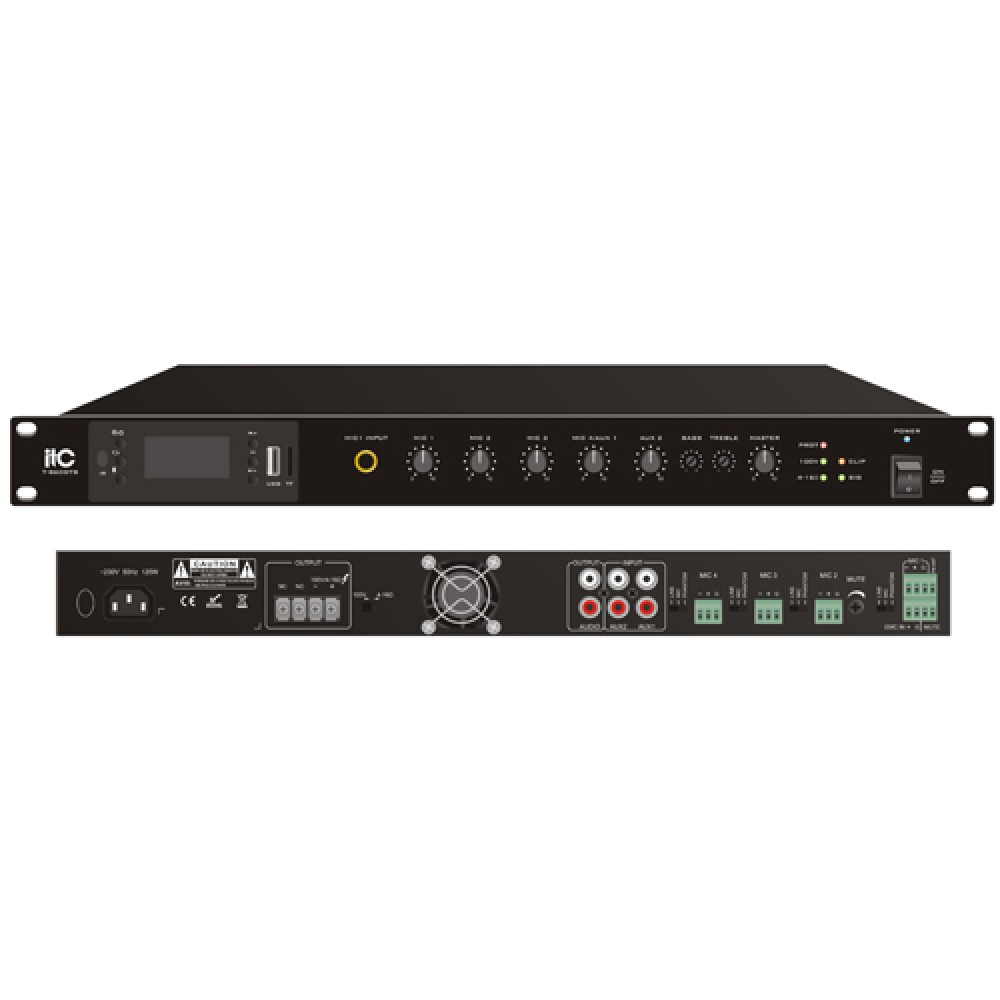 T-B60DTB/ T-B120DTB/ T-B240DTB/ T-B350DTB/T-B500DTB/T-B650DTB Digital Mixer Amplifier with MP3/Tuner/Bluetooth (Phoenix Mic Input)