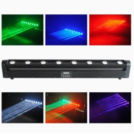 Barre lumineuse LED à tête mobile 10 W, 8 LED