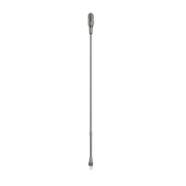 Mic. screw lock long stem silver