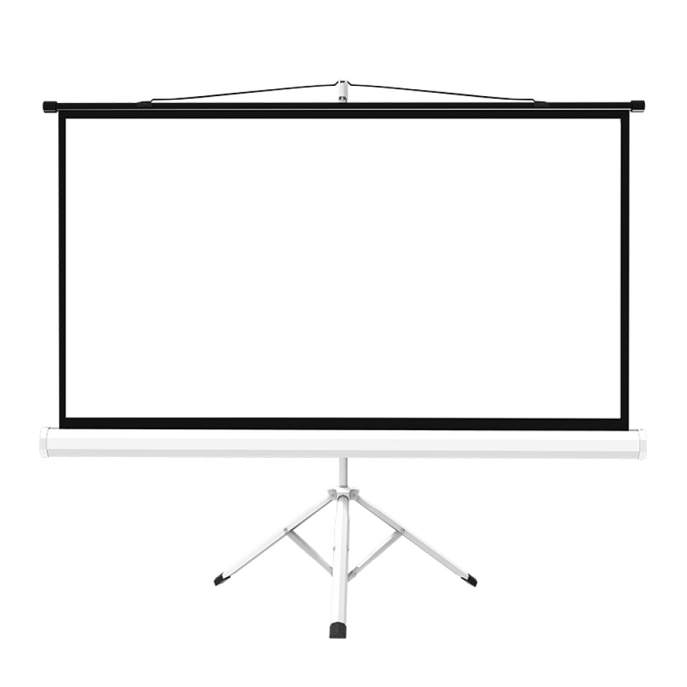 Mobile triangular support projection screen 213X213 CM