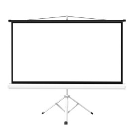 Mobile triangular support projection screen 213X213 CM
